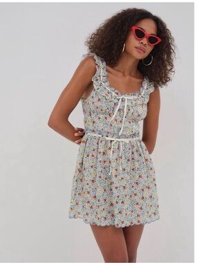 For Love & Lemons Strawberry Kiss Slip Dress | Small | NWOT